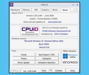 A CPU-Z az egyik legjobb modja a processzor valos ideju adatainak megjelenitesehez-0822979