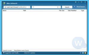 Az elvarasainkhoz igazodva kereshetunk fajlokat a Wise JetSearch eszkozevel-0802656