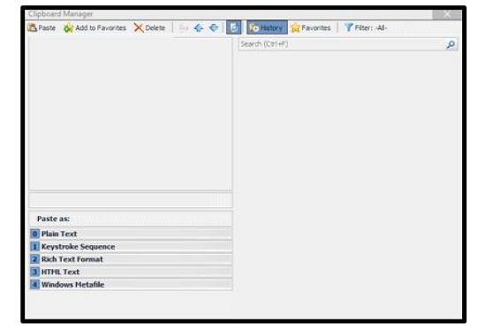 A Comfort Clipboard Pro biztonságos vágólap kezelő és szerkesztő programmal az előzmények visszakereshetők, módosíthatók. Újra felhasználhatjuk a szövegeket és képeket. A maximális adatvédelem érdekében a szoftver megbízhatóan titkosít minden elmentett információt. Különösen hasznos a jelszavak és bizalmas dokumentumok kezelésekor. A műveleteket testre szabható billentyűparancs támogatja.