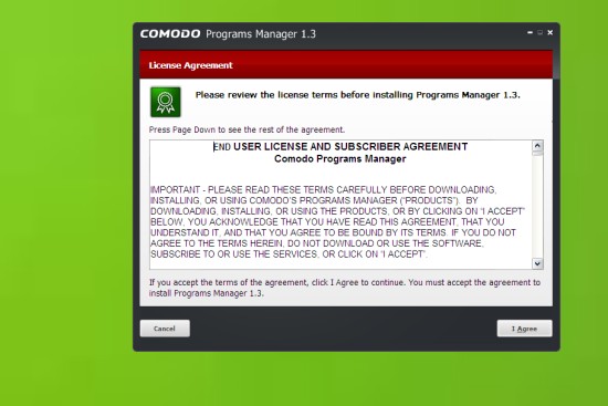 Comodo Programs Manager