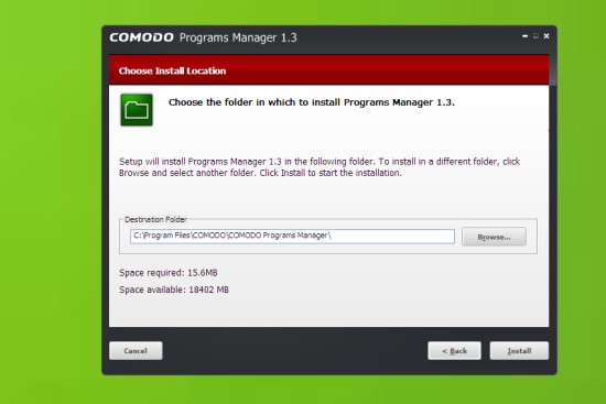 Comodo Programs Manager