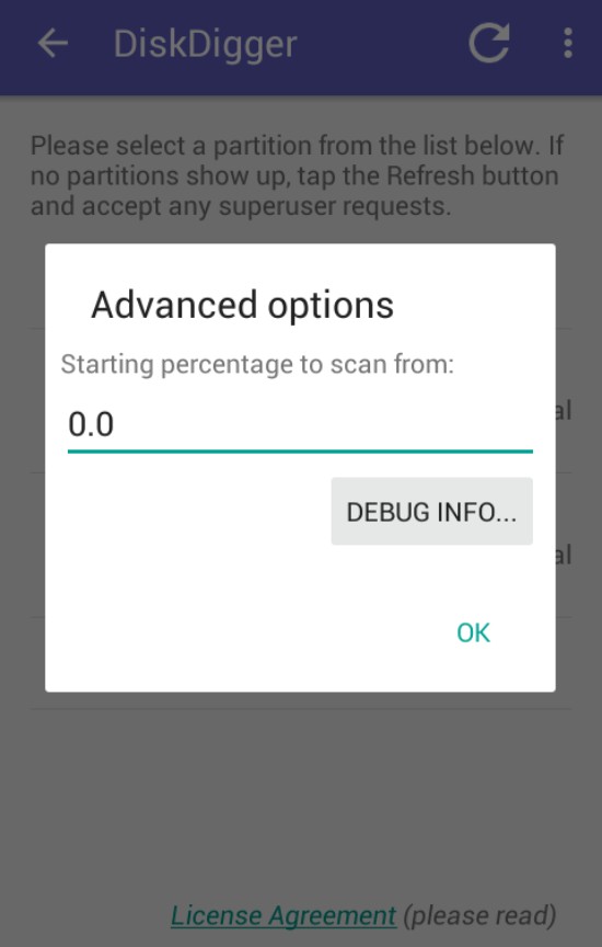 DiskDigger undelete (root)