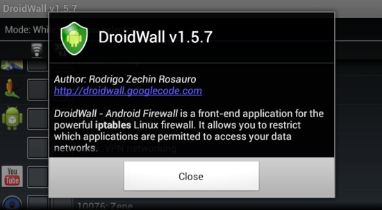 DroidWall - Android Firewall