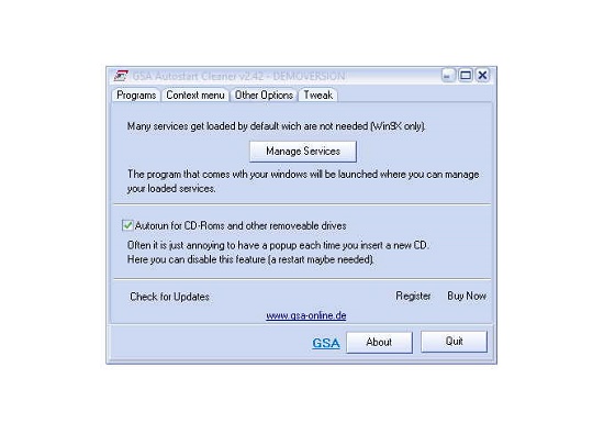 GSA Autostart Cleaner