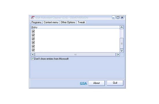 GSA Autostart Cleaner