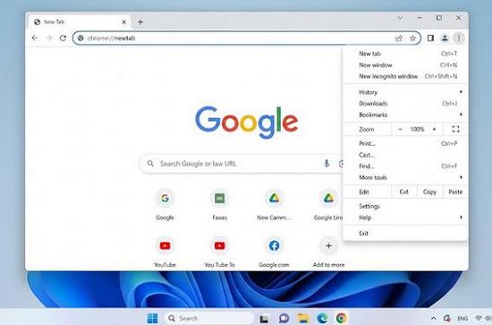 Google Chrome - Új lap