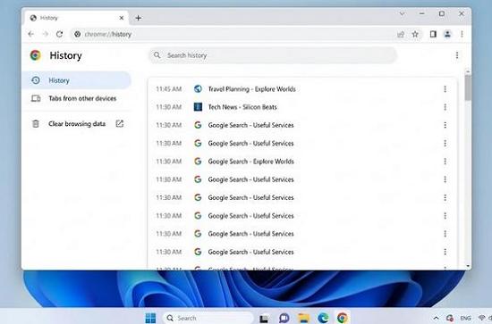 Google Chrome - böngészési előzmények