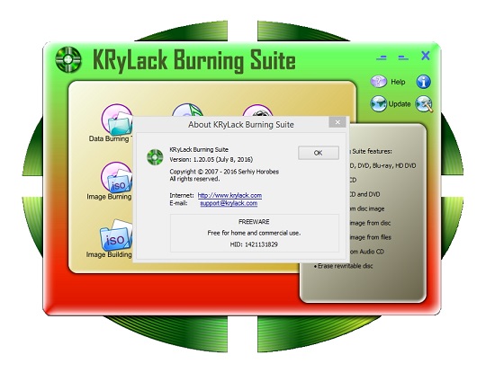 KRyLack Burning Suite Free