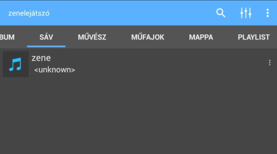 MP3 lejátszó Android