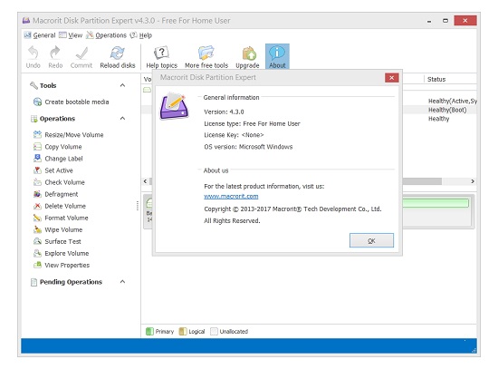 Macrorit Disk Partition Expert Free Edition