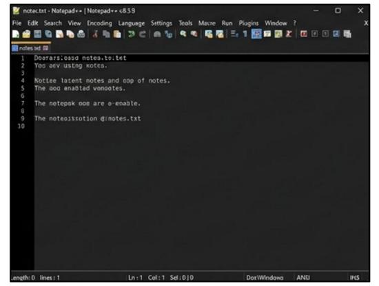 Notepad++ - forráskód szerkesztés