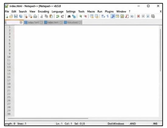 Notepad++ - füles elrendezés