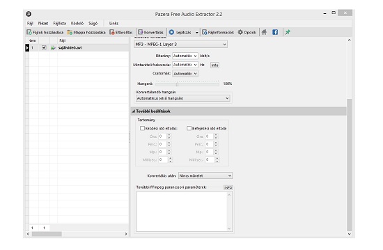 Pazera Free Audio Extractor