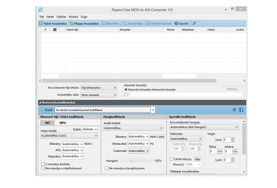 Pazera Free MOV to AVI Converter