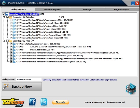 Registry Backup