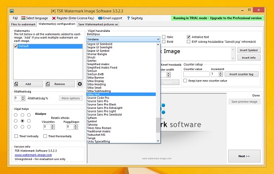 TSR Watermark Image Software