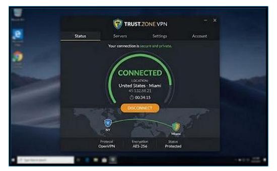 A Trust.Zone egy rendkívül megbízható VPN kliens, amely teljes körű biztonságot és névtelenséget nyújt az interneten a felhasználók számára. A szoftver IP cím elrejtő és megváltoztató eszközként működve elfedi a valós tartózkodási helyünket. Így megakadályozza a weboldalak és a harmadik felek általi nyomkövetést. A program katonai szintű titkosító technológiát alkalmaz, amely a teljes adatforgalmat biztonságos csatornaként hozza létre. Ezáltal maximális védelmet garantál.