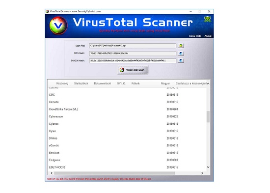 VirusTotalScanner Portable