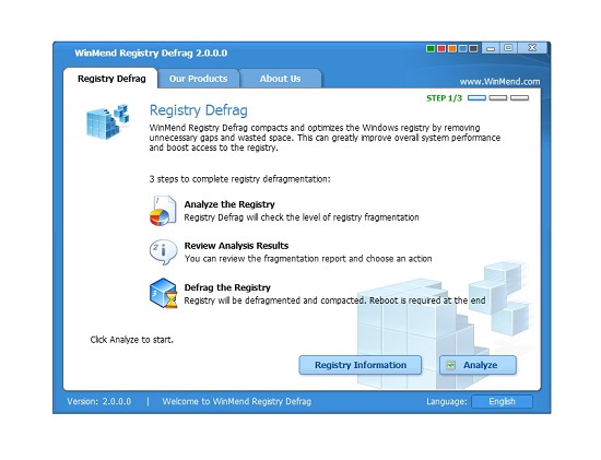WinMend Registry Defrag